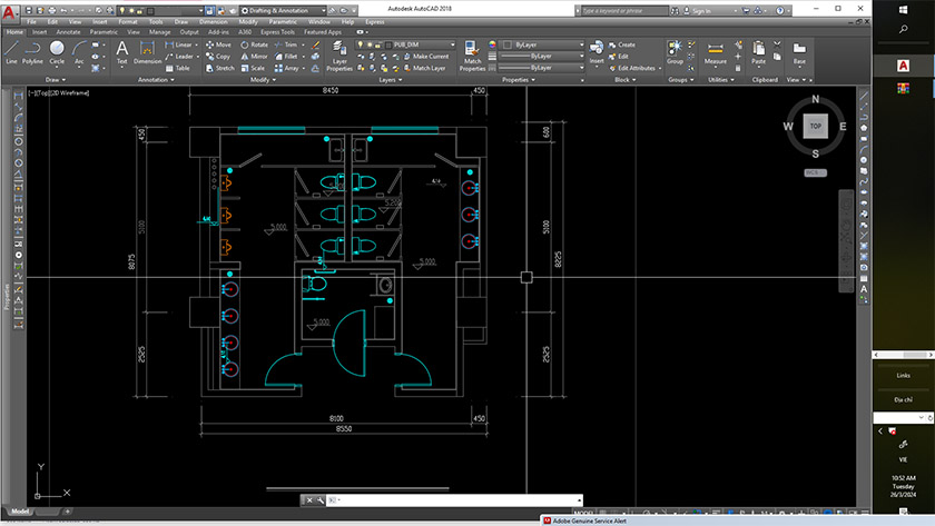 Vẽ đối tượng cơ bản với Autocad