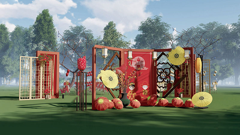 Thiết kế Backdrop cho không gian ngoài trời