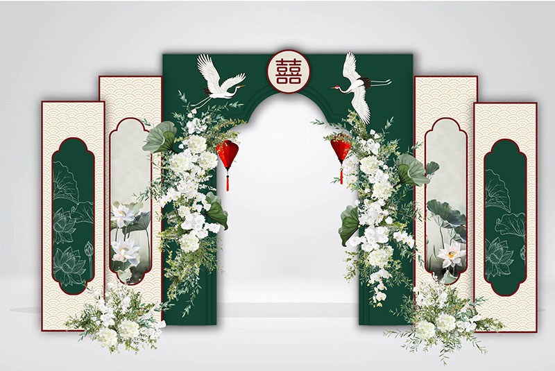 Mẫu backdrop cưới thiết kế bằng Photoshop